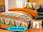 Sprei Katun Motif Anak Giraffe Family