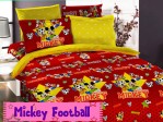 Sprei Katun Motif Anak Mickey Mouse Football Merah